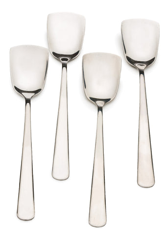 RSVP International ice cream spoons with large handle for easier scooping.