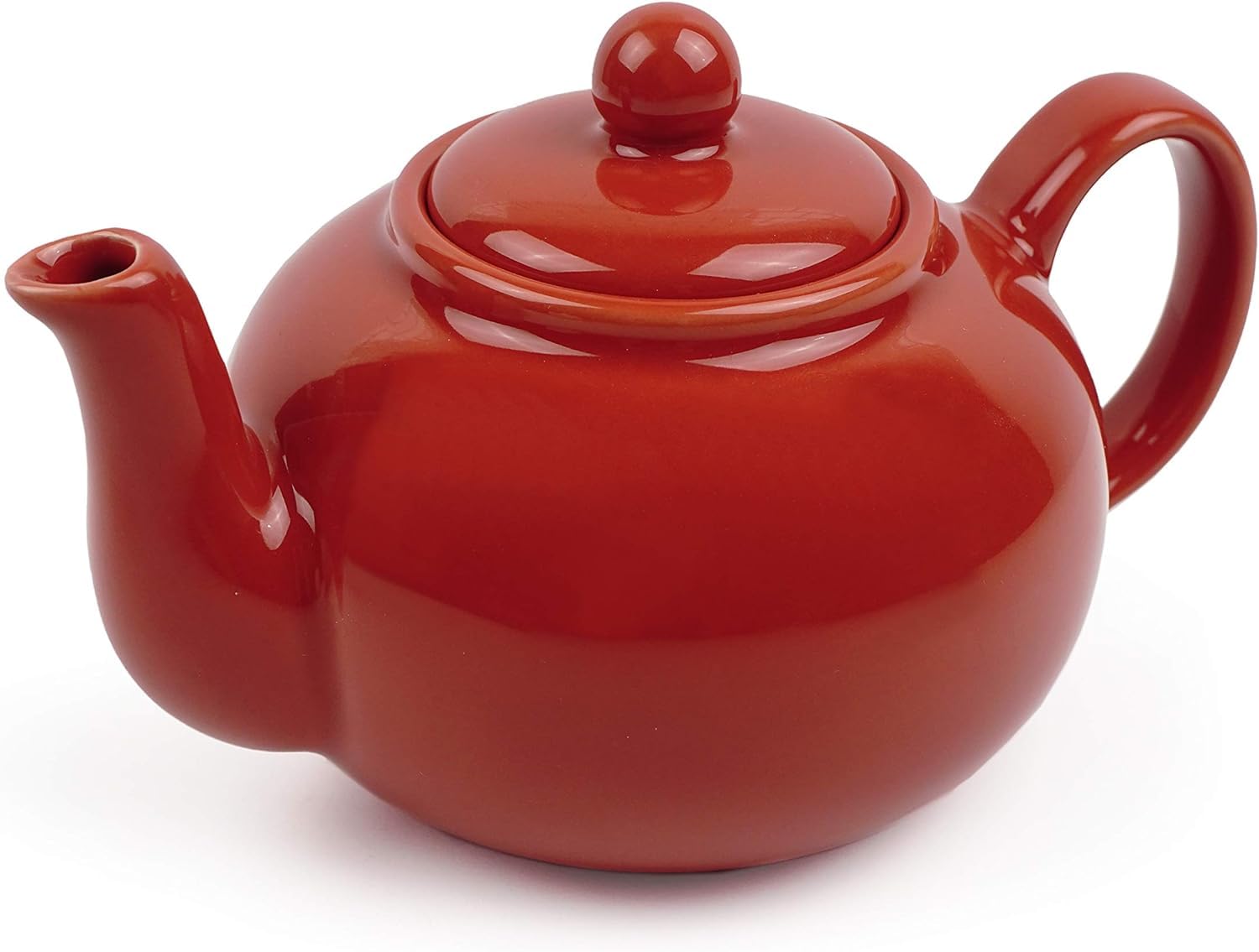 RSVP International teapot shows seamless one-piece stoneware construction for durability.