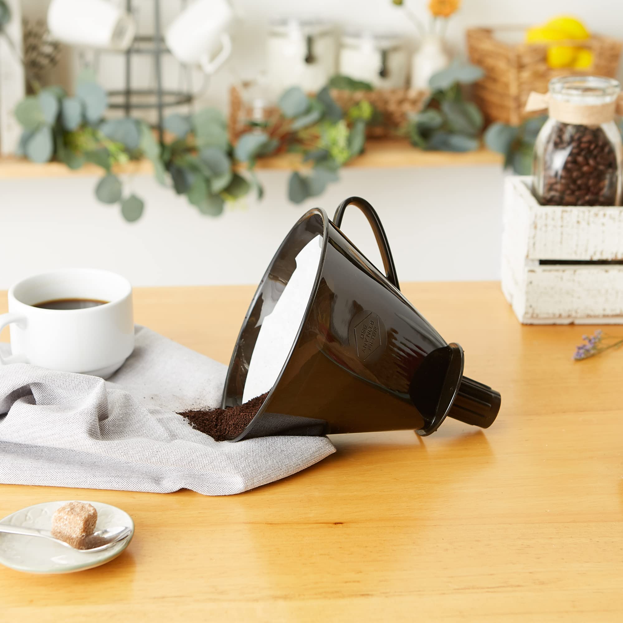 RSVP dishwasher-safe coffee cone for quick, easy cleaning.