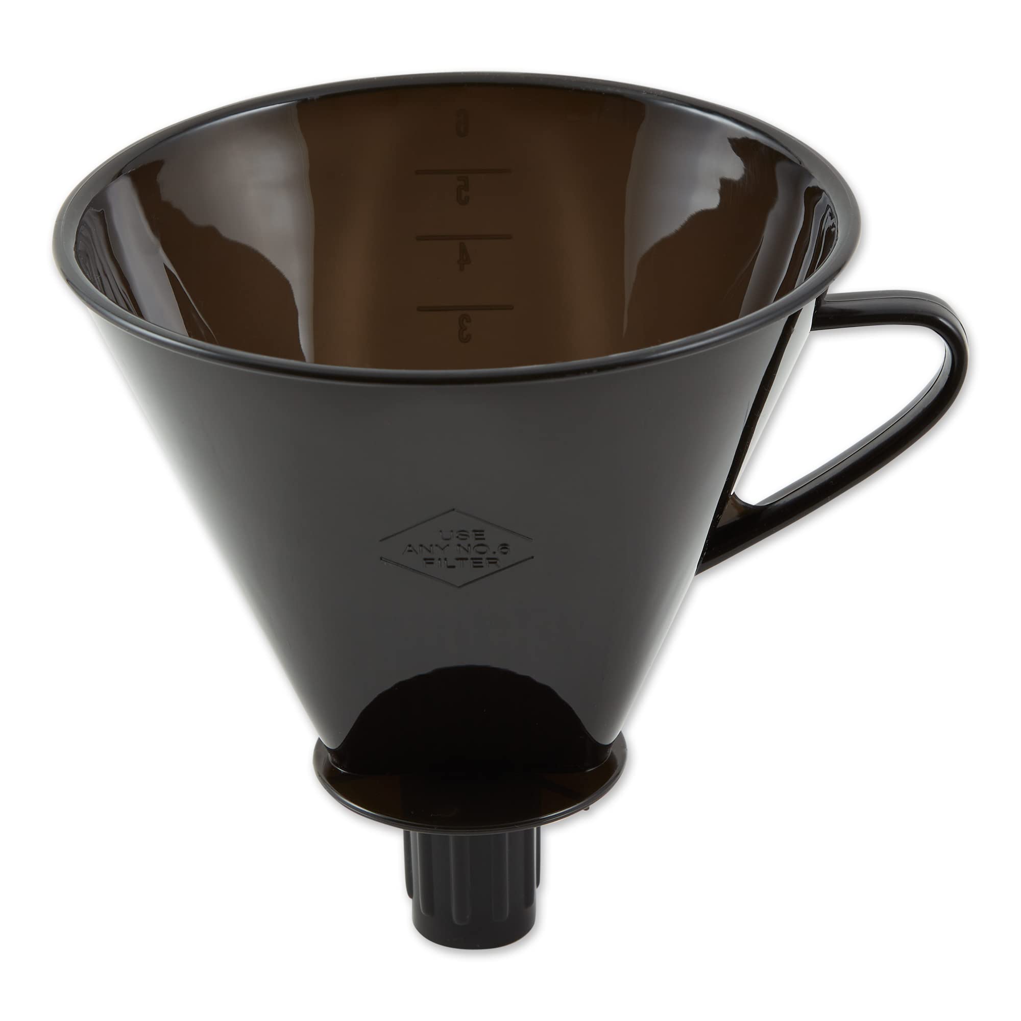 RSVP manual drip cone on a mug for hot, flavorful coffee at home.