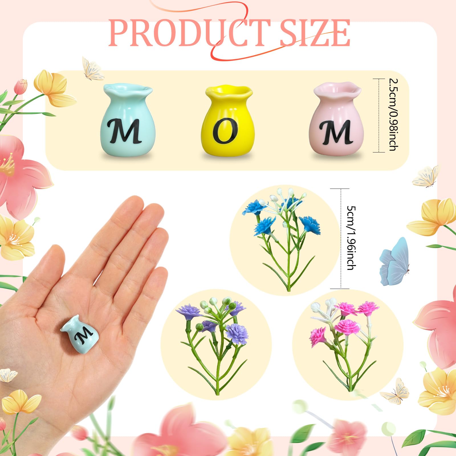 RTHPY hand-painted ceramic mini vase decorates a workspace.