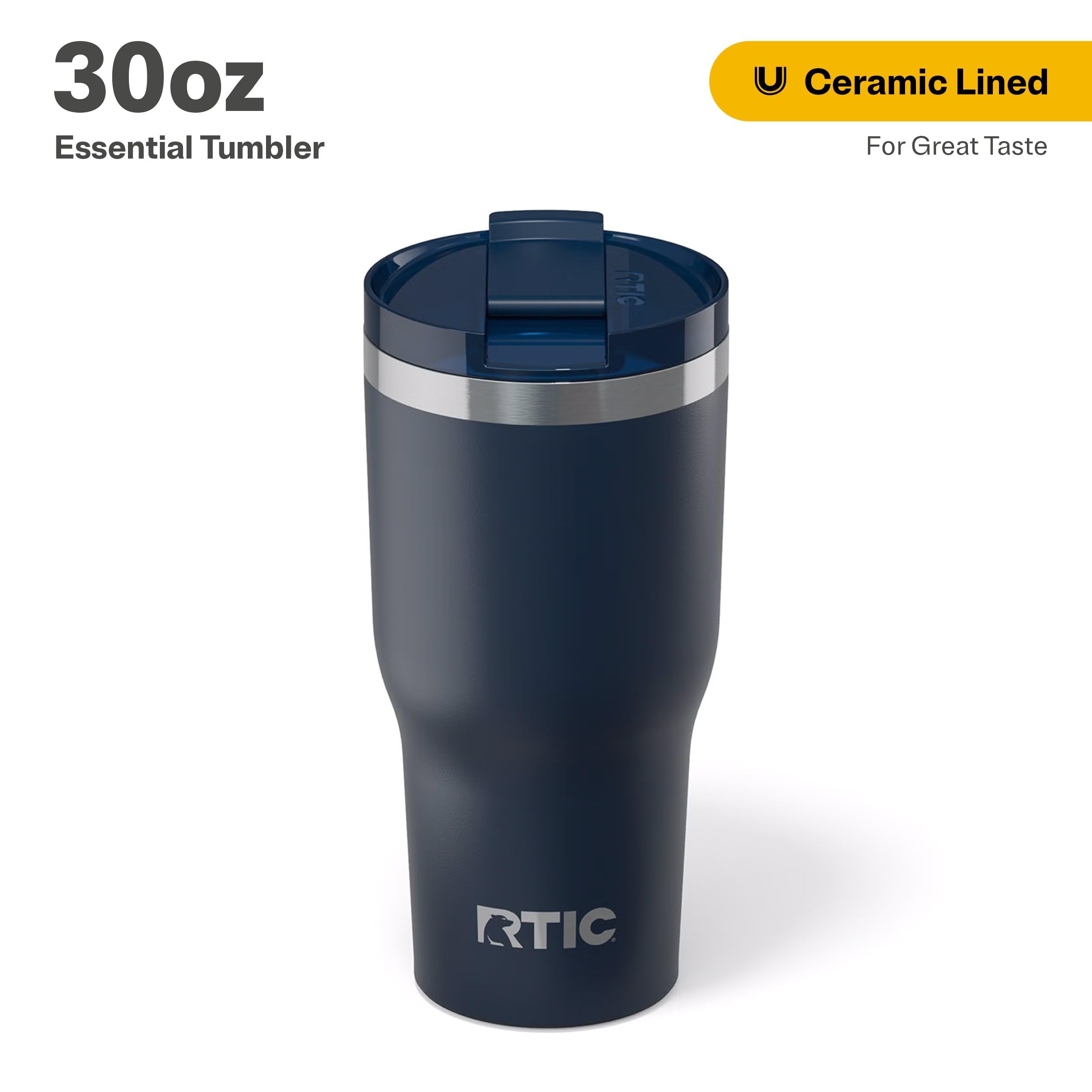 RTIC 30oz Essential Tumbler with double-wall insulation keeps drinks cold or hot