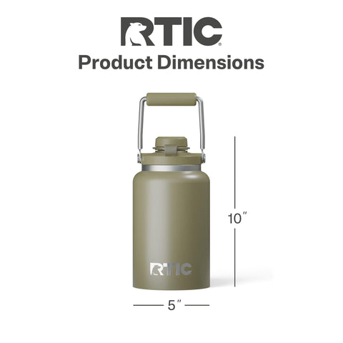 RTIC Outback Jug olive double-wall insulation keeps drinks cool or warm during trips