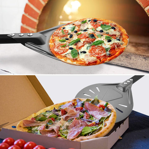RTT pizza peel with detachable handle for easy storage and stable use.