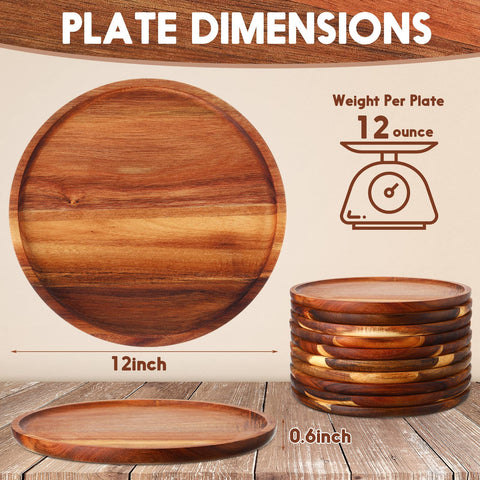 Rtteri acacia round wood charger plate enhances table presentation while protecting servings.