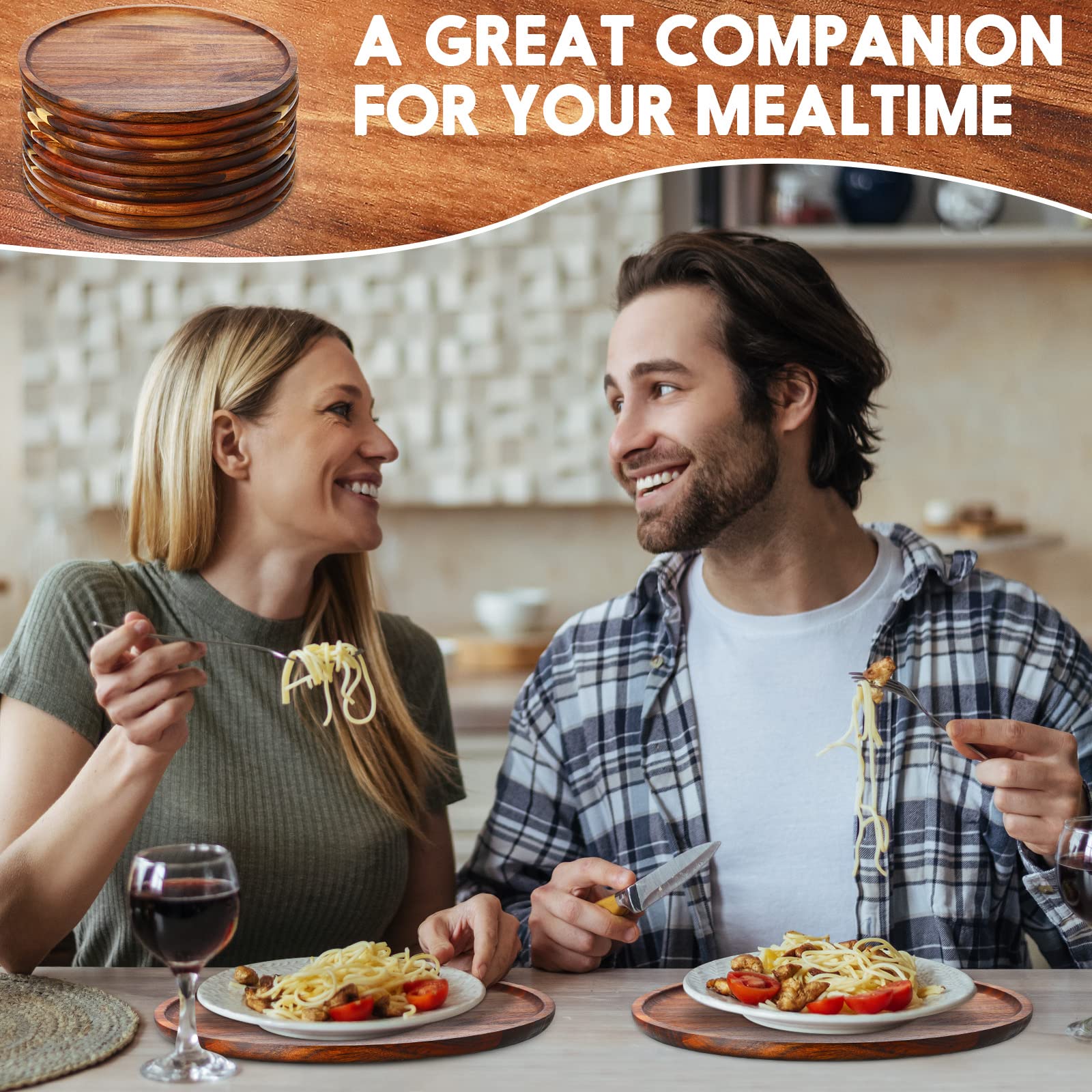 Rtteri easy-clean wood plates simplify post-meal cleanup after gatherings.