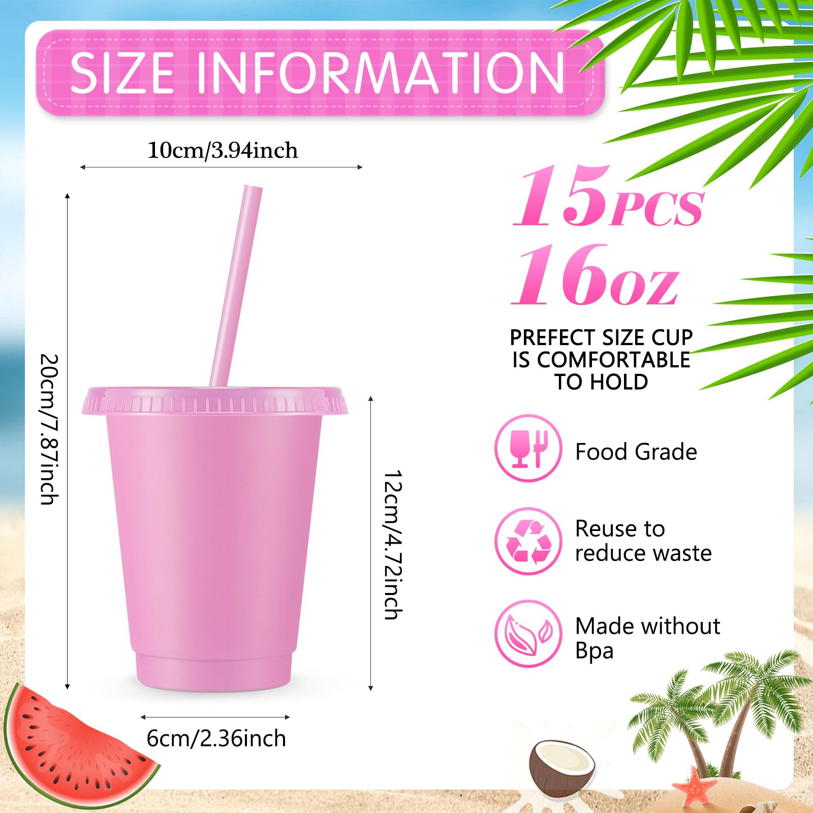 Rtteri light pink glitter surface tumbler with lid showcases stylish, reusable drinkware.