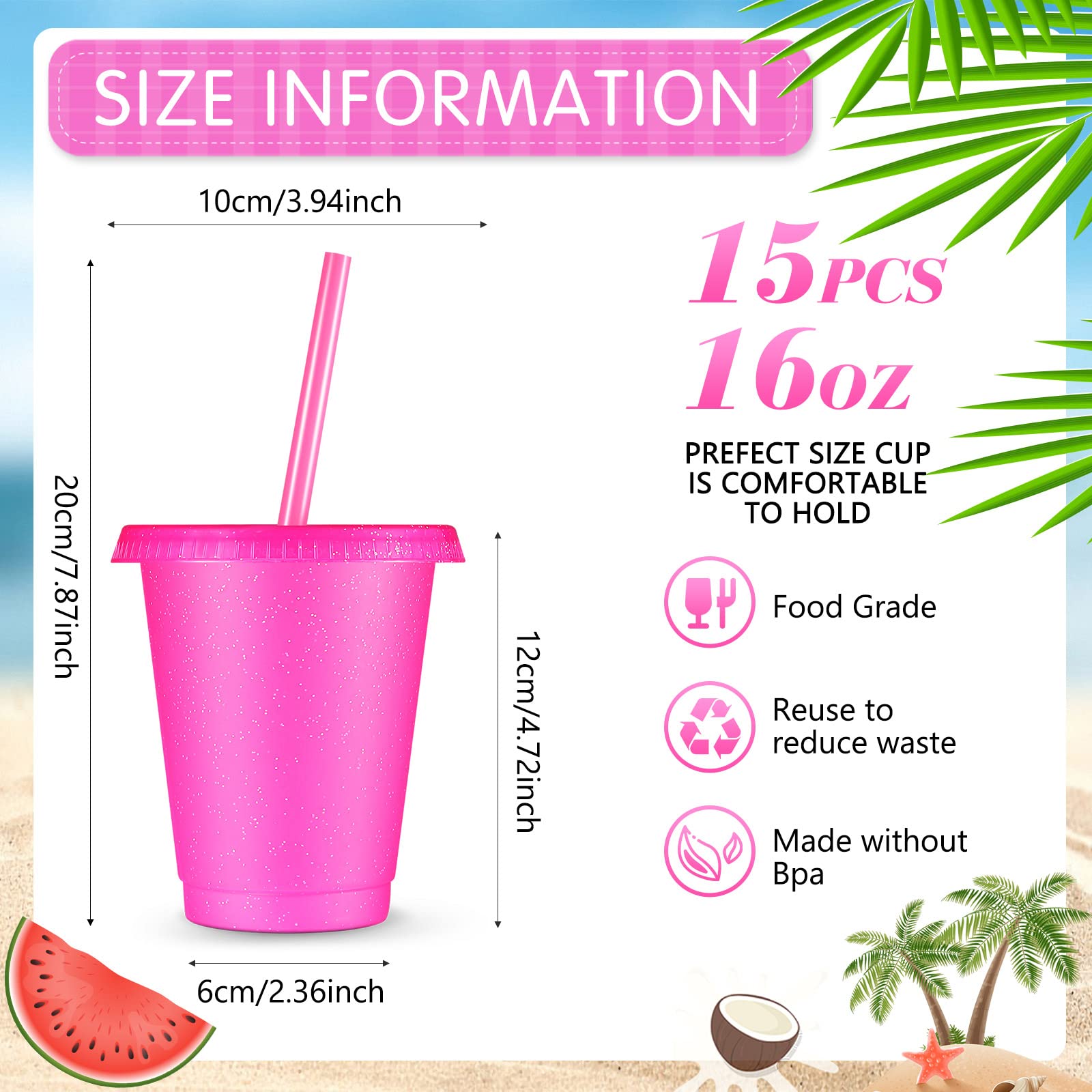 Rtteri reusable cups with lids and straws offer durable everyday use.