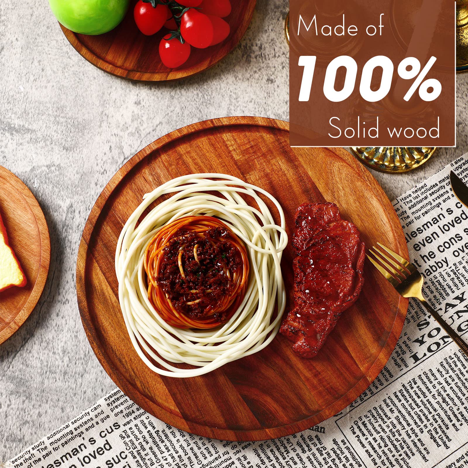 Rtteri serving tray in acacia wood adds lightweight ease for snacks and appetizers.