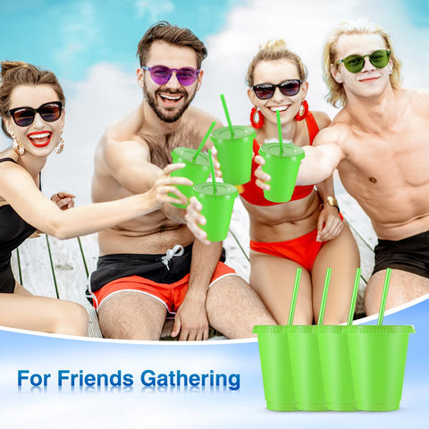 Rtteri travel mug green glitter 16oz ready for iced beverages.