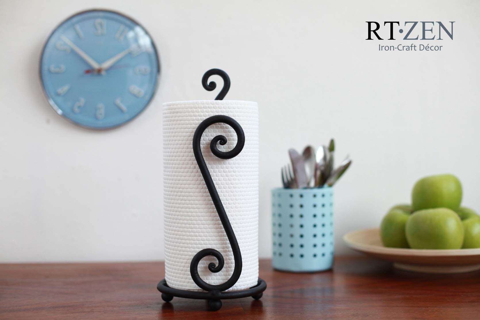 RTZEN Non-Slip Paper Towel Holder stays steady on flat surfaces
