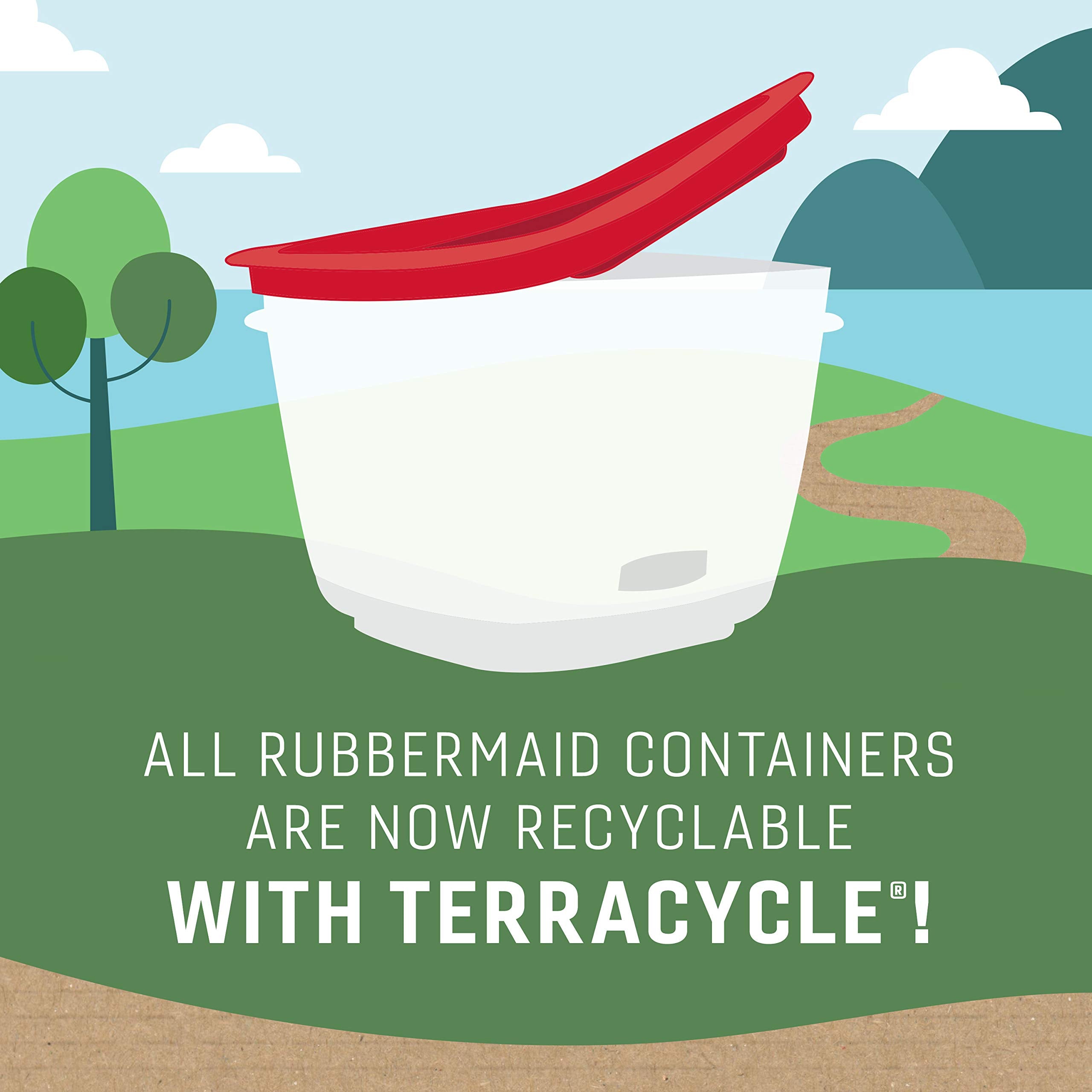 Rubbermaid BPA-free USA-made storage emphasizing safe, durable organization.