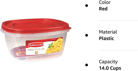 Rubbermaid Easy Find Lids microwave safe for quick reheats.