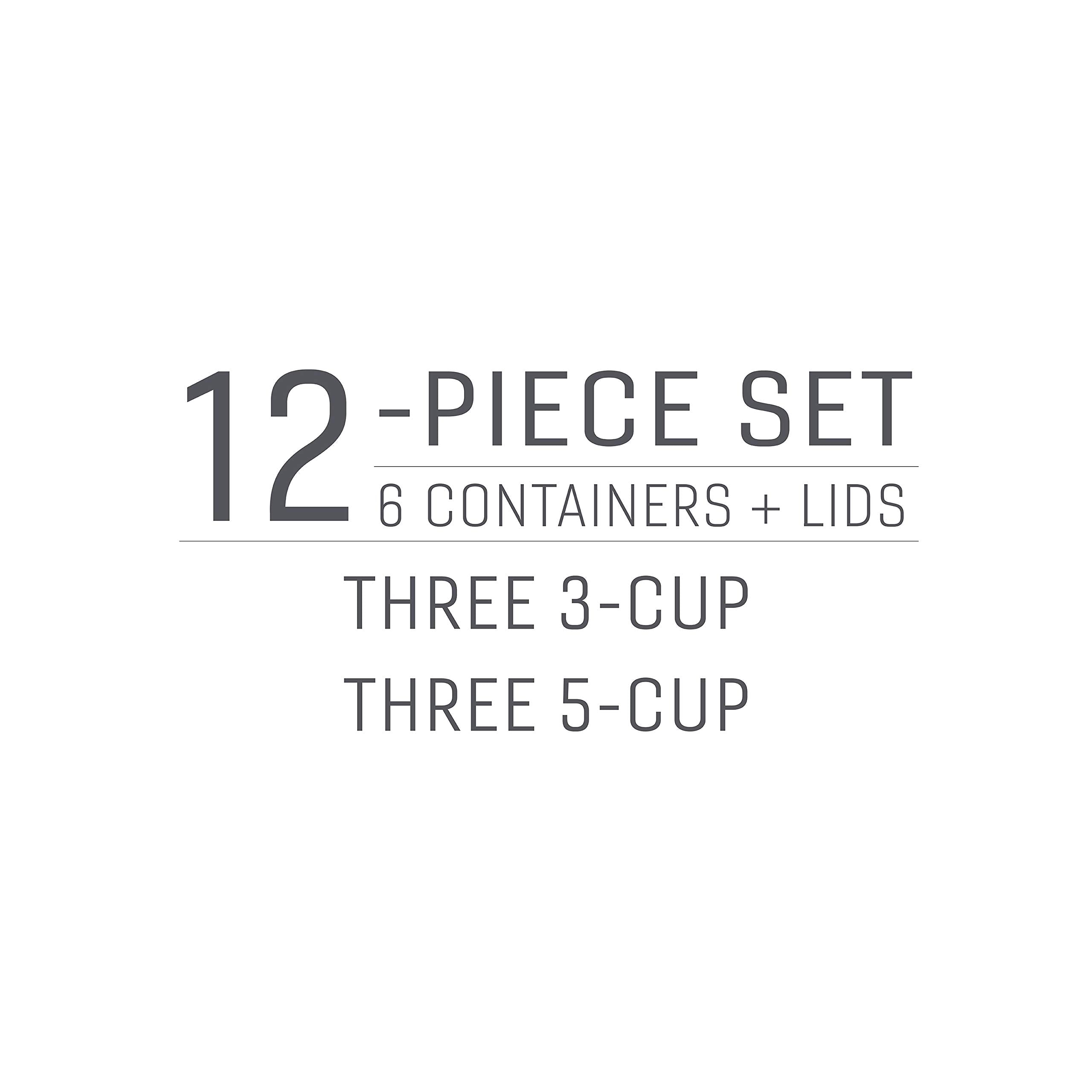Rubbermaid EasyFindLids clear-view lids showing contents at a glance.