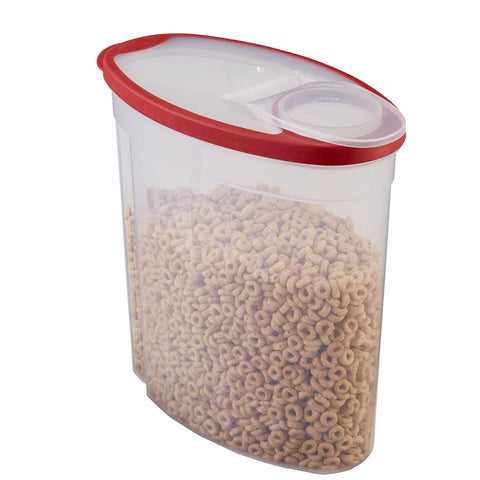 Rubbermaid Flex and Seal cereal keeper clear canister view contents.