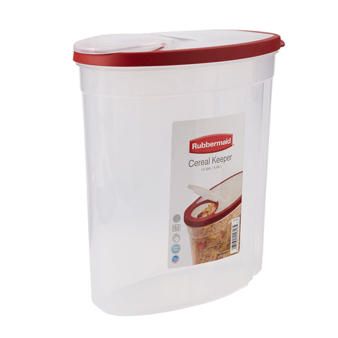 Rubbermaid Flex and Seal cereal keeper dry goods organization.