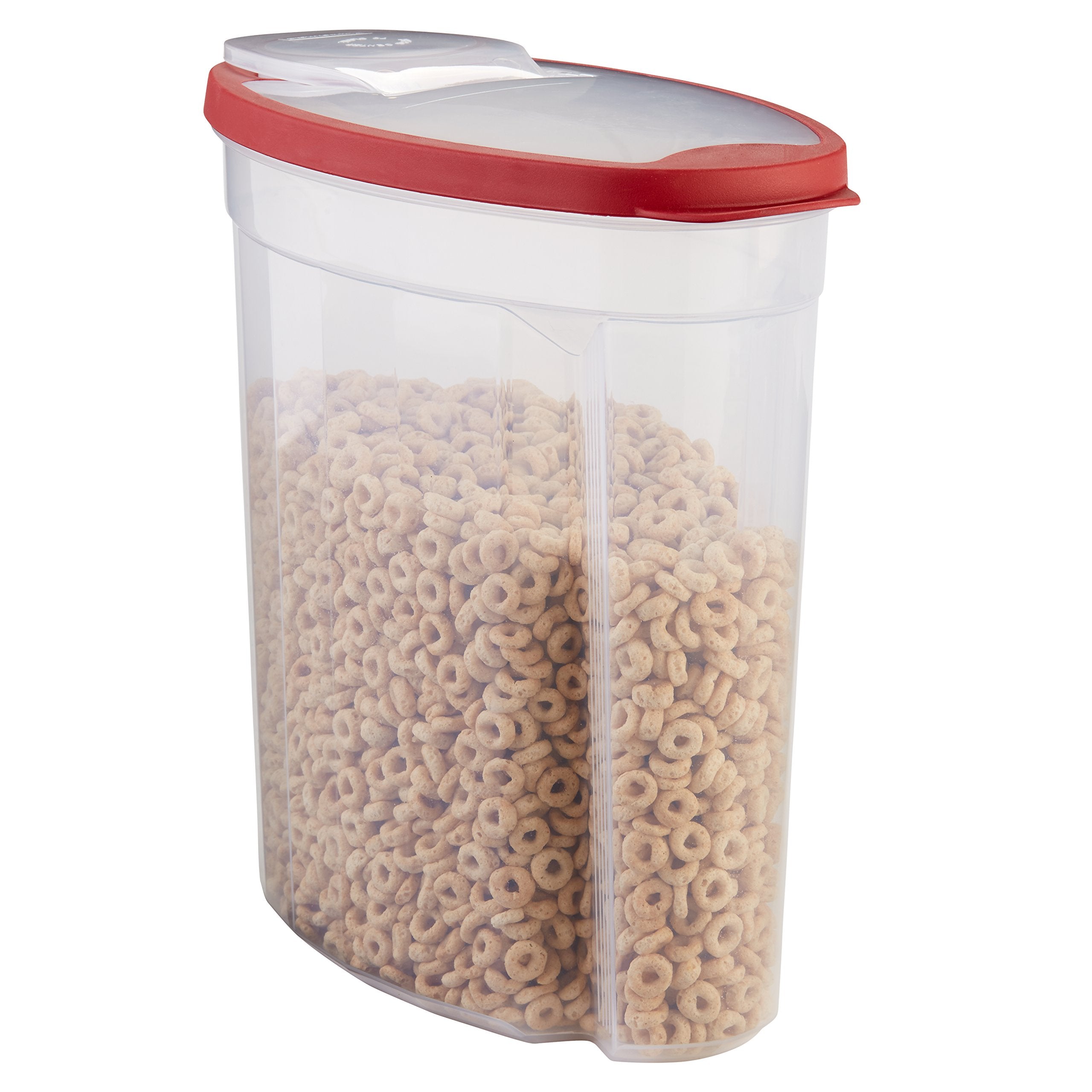 Rubbermaid Flex and Seal cereal keeper large mouth for easy pouring.