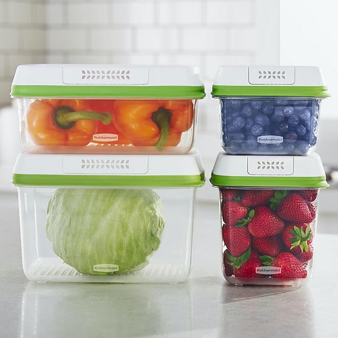 Rubbermaid FreshWorks large tall container holds lettuce to help reduce wilting