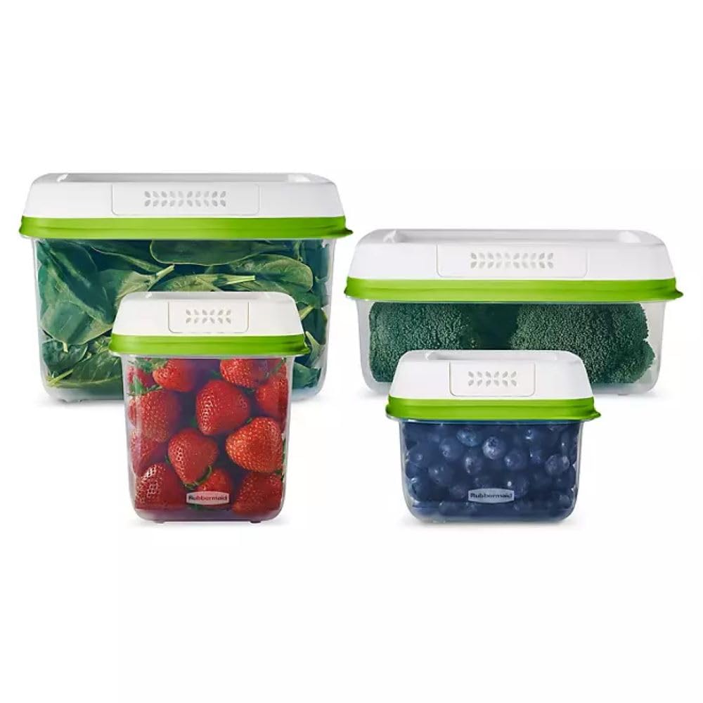 Rubbermaid FreshWorks medium short container with berries in fridge promotes extended freshness