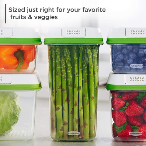 Eight-piece FreshWorks set includes medium and large containers with lids