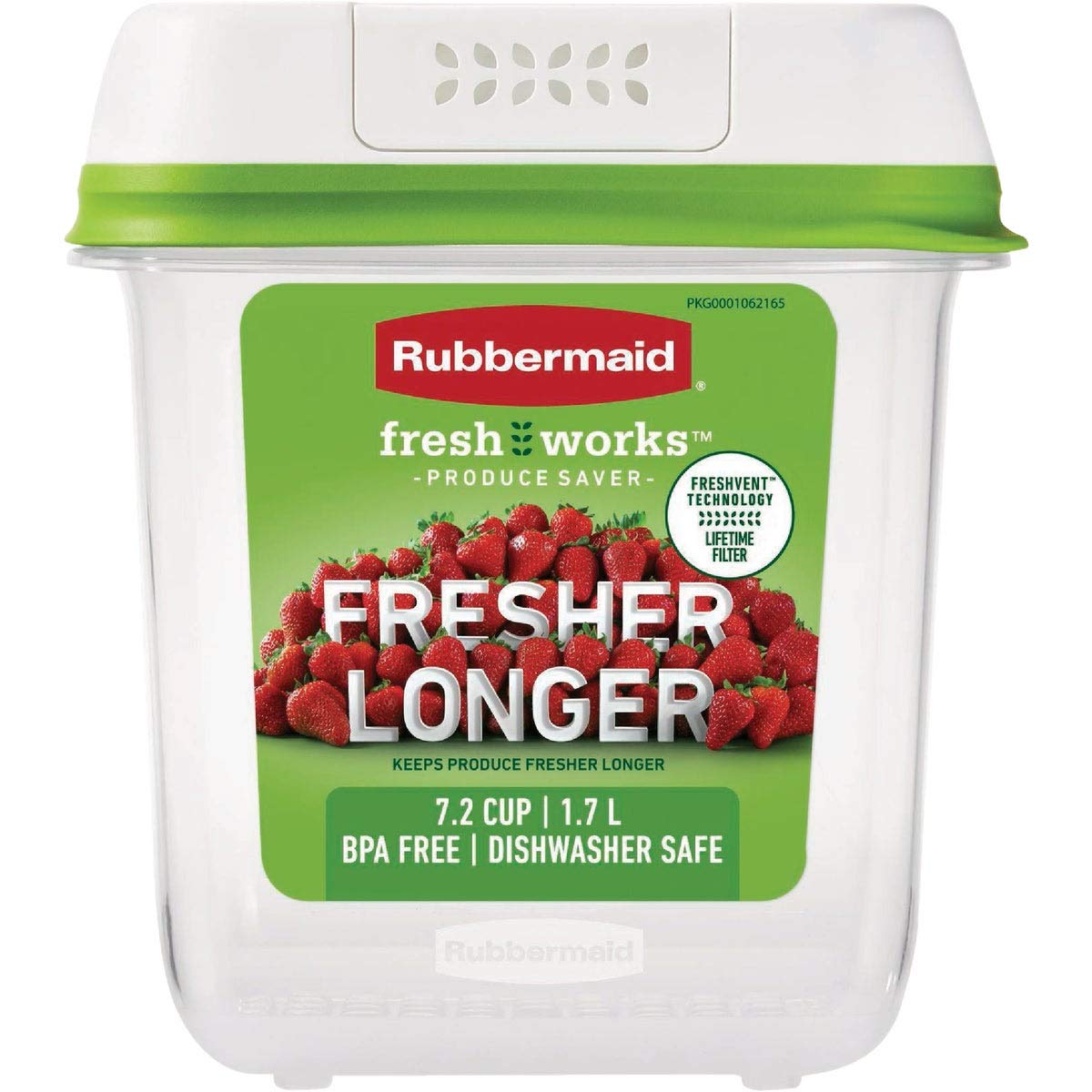 Rubbermaid FreshWorks Saver 7.2-cup container with lid keeps berries fresh longer.