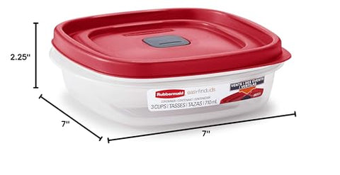 Rubbermaid container shown as microwave and dishwasher safe for everyday convenience.