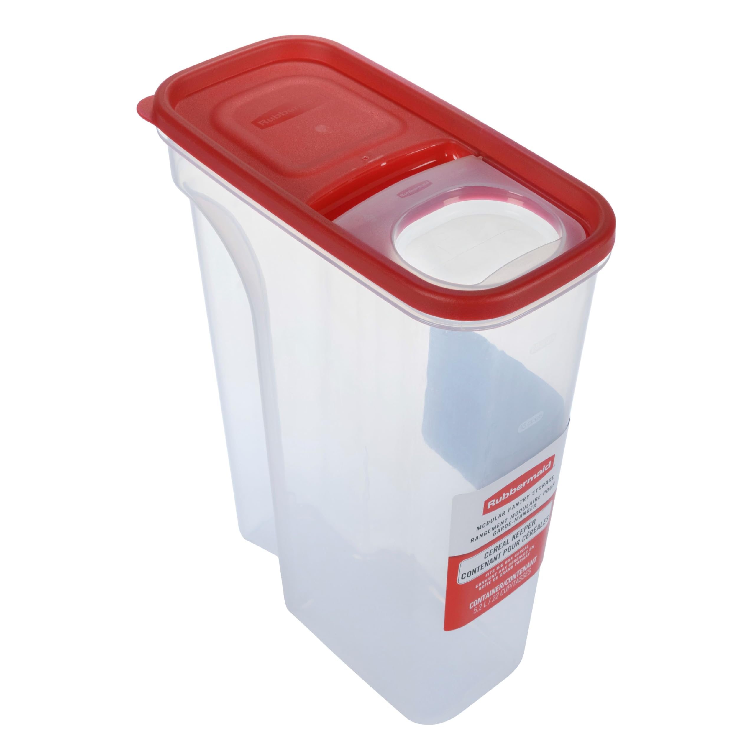 Rubbermaid Modular Cereal Keeper Large durable plastic for long-term use.