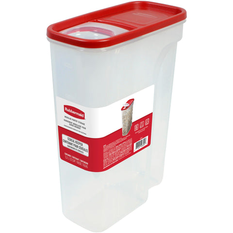 Rubbermaid Modular Cereal Keeper Large with lid open for easy pouring and freshness.