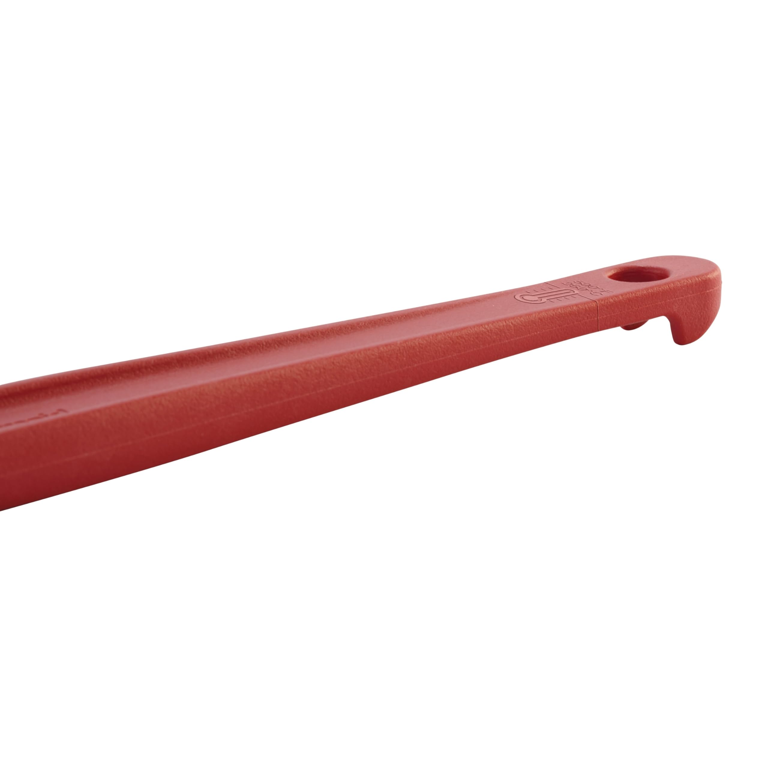  Rubbermaid stain-resistant silicone blade flexes to reach bowl corners.