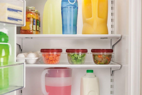 Rubbermaid TakeAlongs dishwasher-safe on the top rack for easy cleanup.