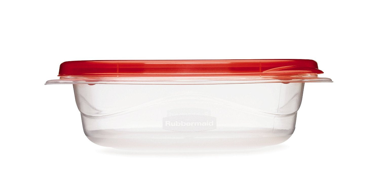 Rubbermaid TakeAlongs clear base lets you see contents at a glance.