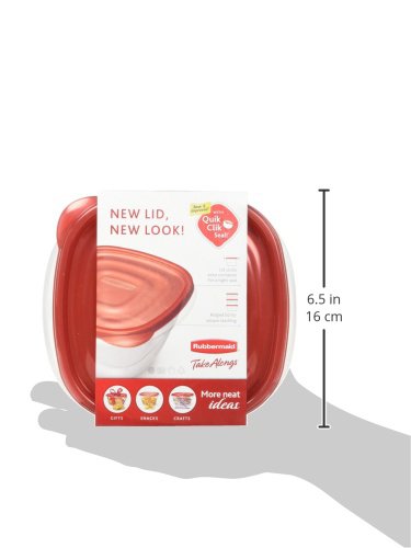 Rubbermaid TakeAlongs easy-carry handles prevent drops during transport.