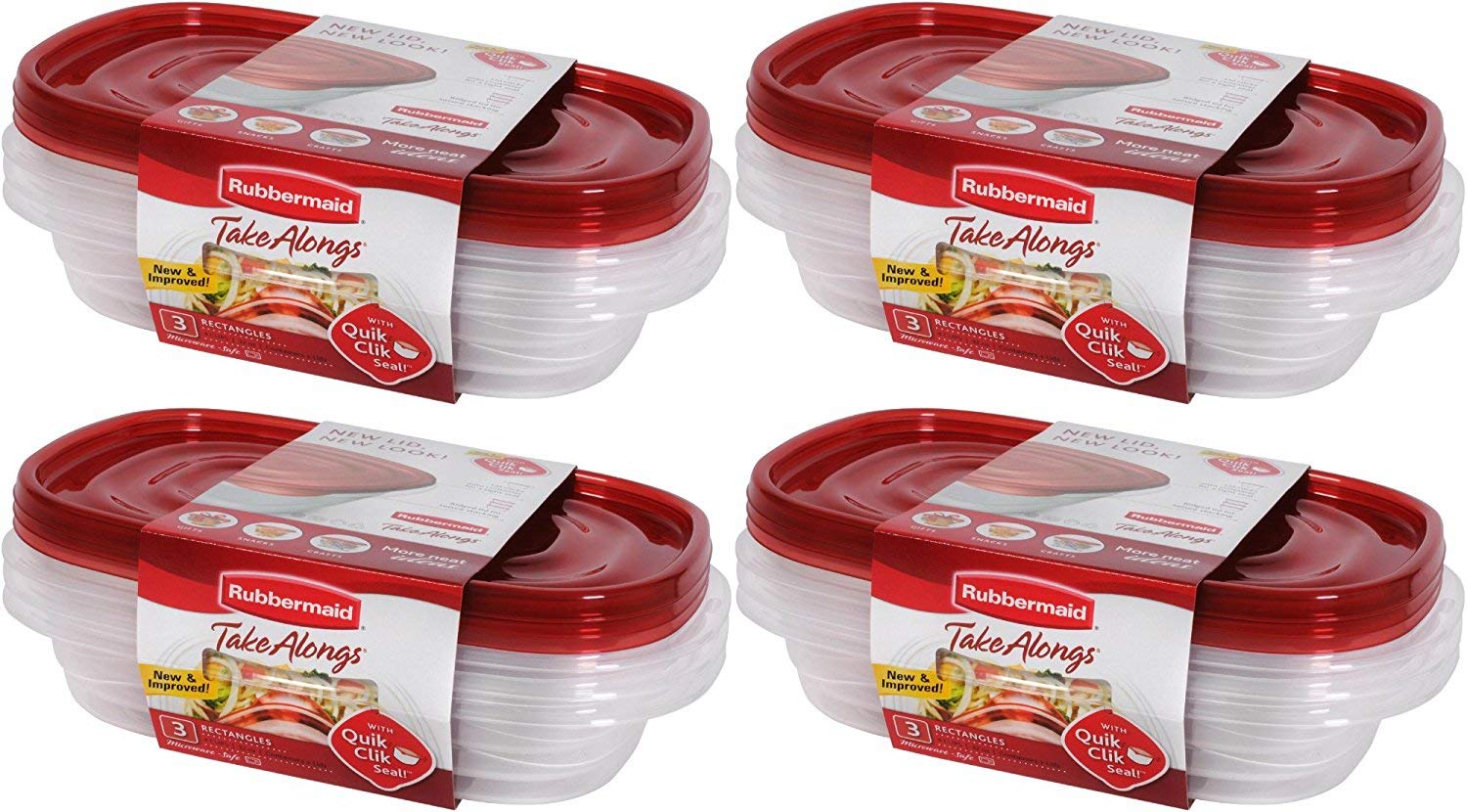 Rubbermaid TakeAlongs secure-click seal lid keeps contents secure during transport.