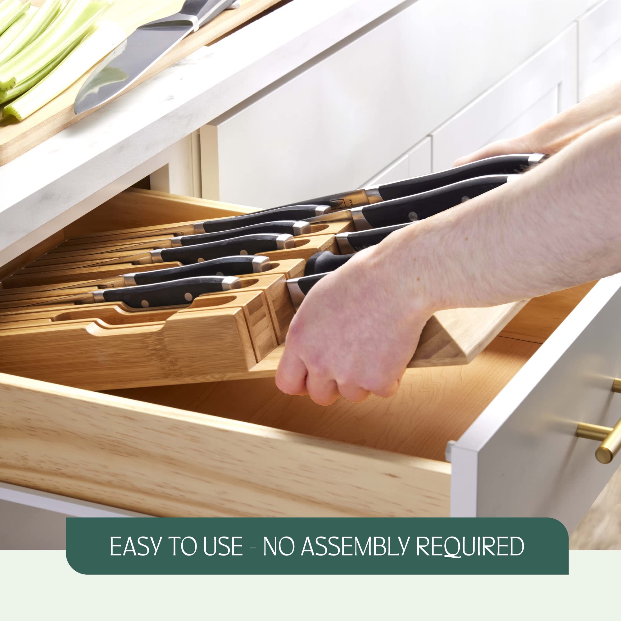 Durable bamboo finish of RUBOXA kitchen organizer