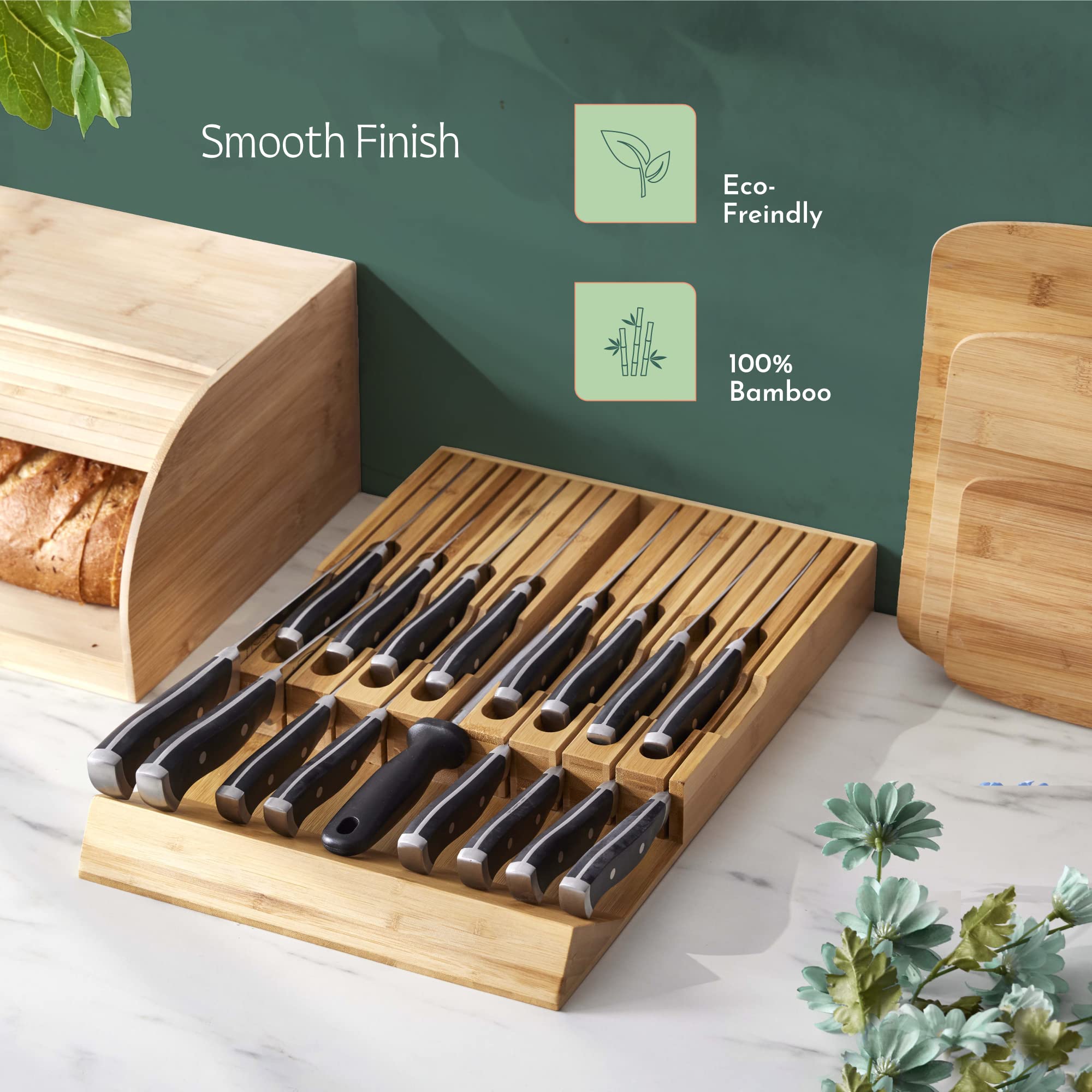 Built-in sharpener slot in RUBOXA organizer for blade maintenance