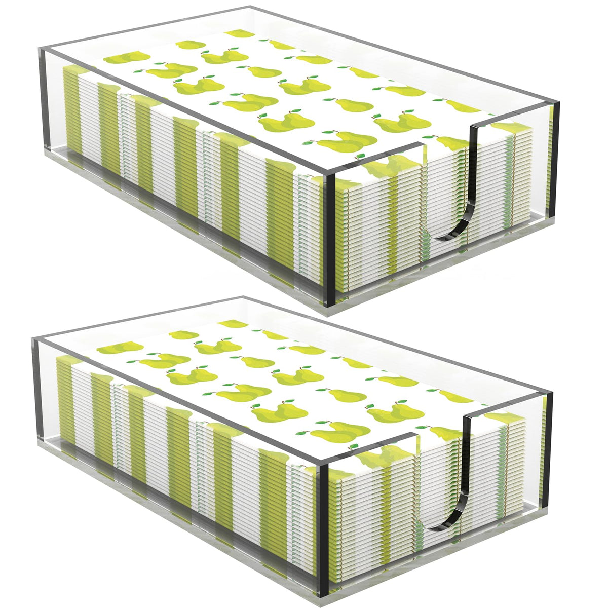 Rubtlamp acrylic napkin holder clear on counter for quick access