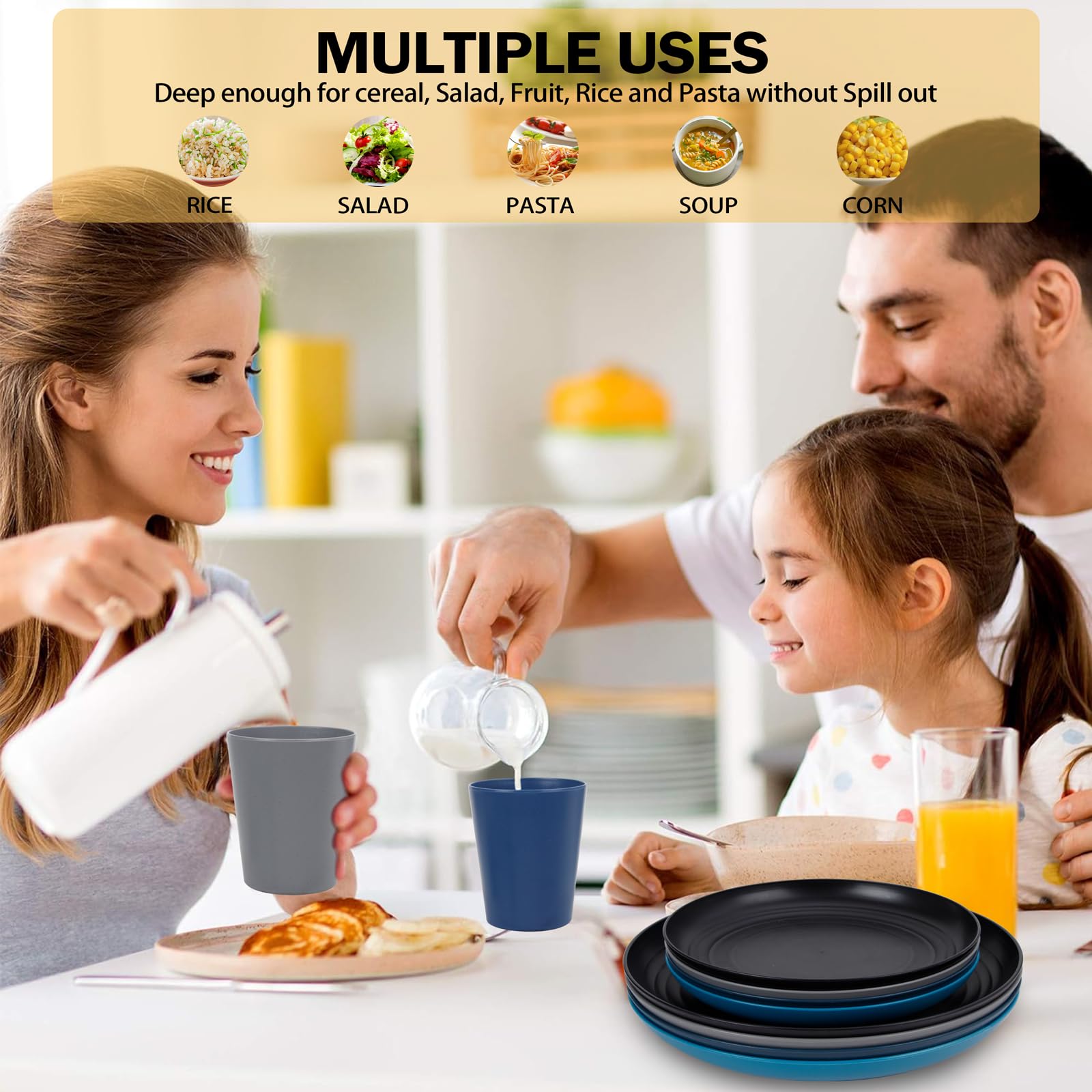 Rubtlamp cereal bowls in multicolor; versatile for breakfast and snacks