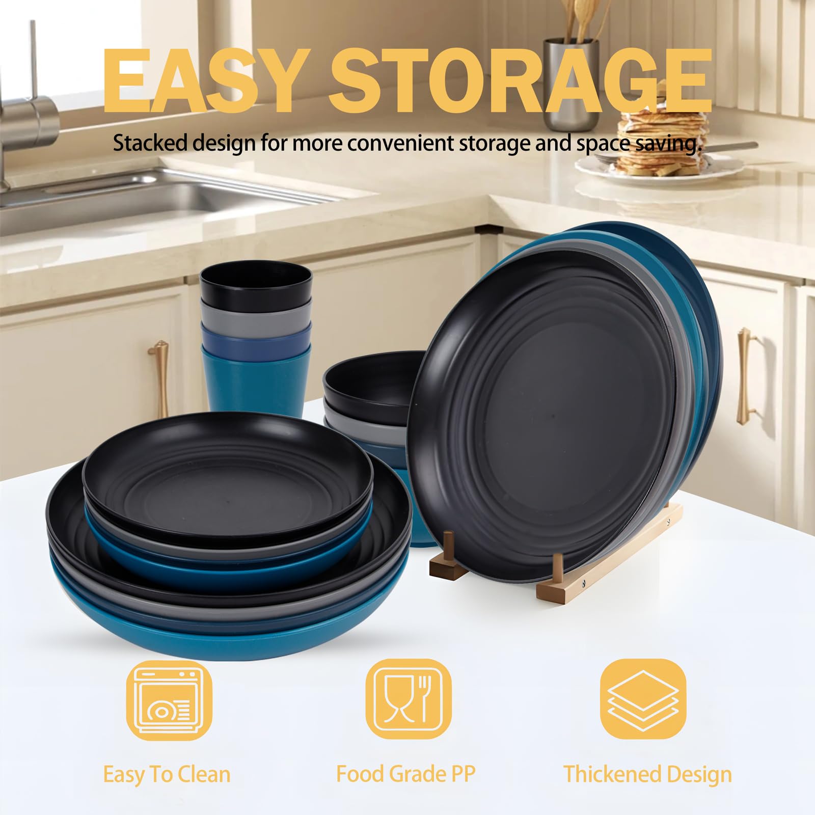 Rubtlamp dessert plates in deep blue; ideal for dessert service