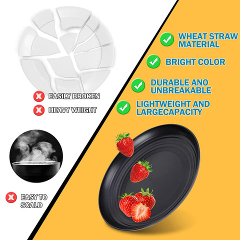 Rubtlamp dinner plates in deep gray; lightweight and easy to handle