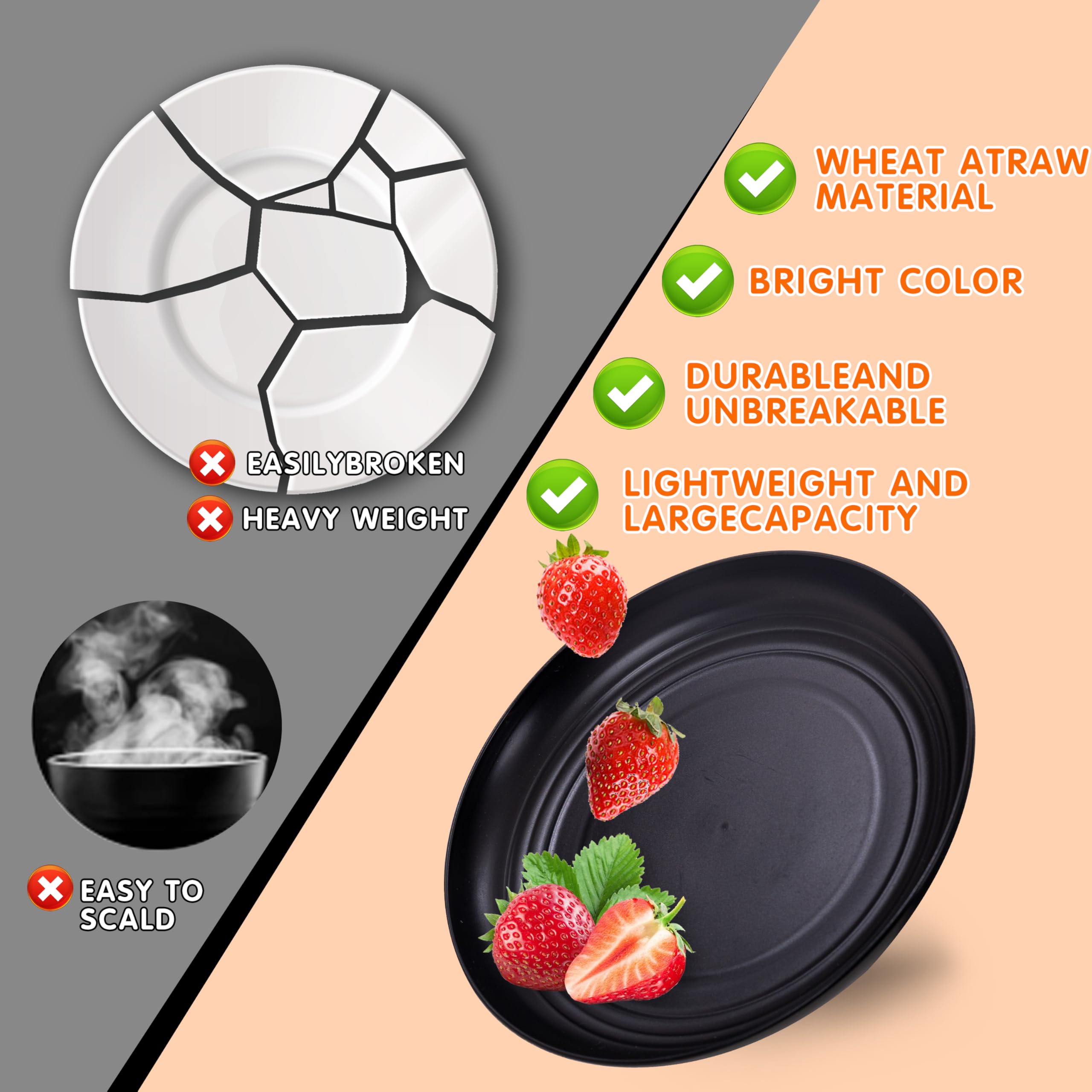 Rubtlamp 16-piece dinnerware in assorted colors for casual hosting