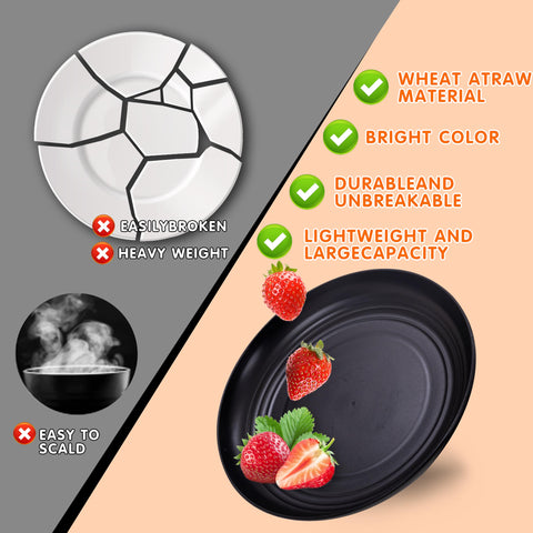 Rubtlamp 16-piece dinnerware in assorted colors for casual hosting