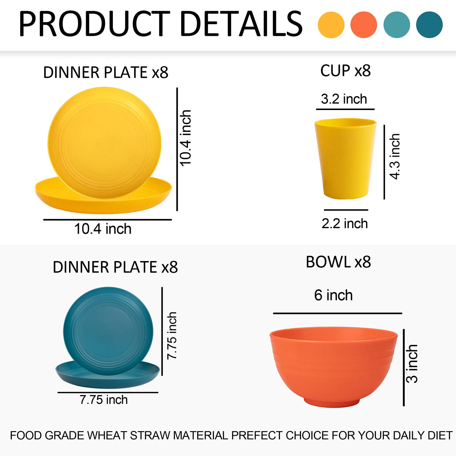 Rubtlamp orange plate durable and unbreakable for outdoor meals