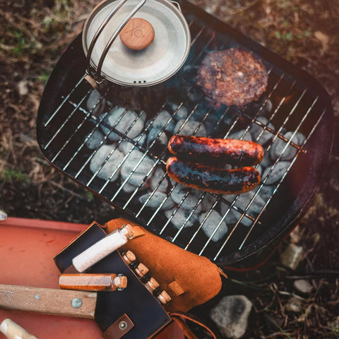 Ruck and River spice wallet open view highlighting compact portability for outdoor cooking