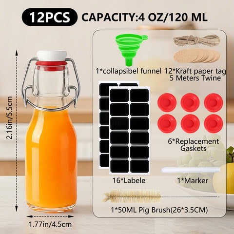 Ruckae swing-top bottle lid attached, tight clamp top for leak-free storage.
