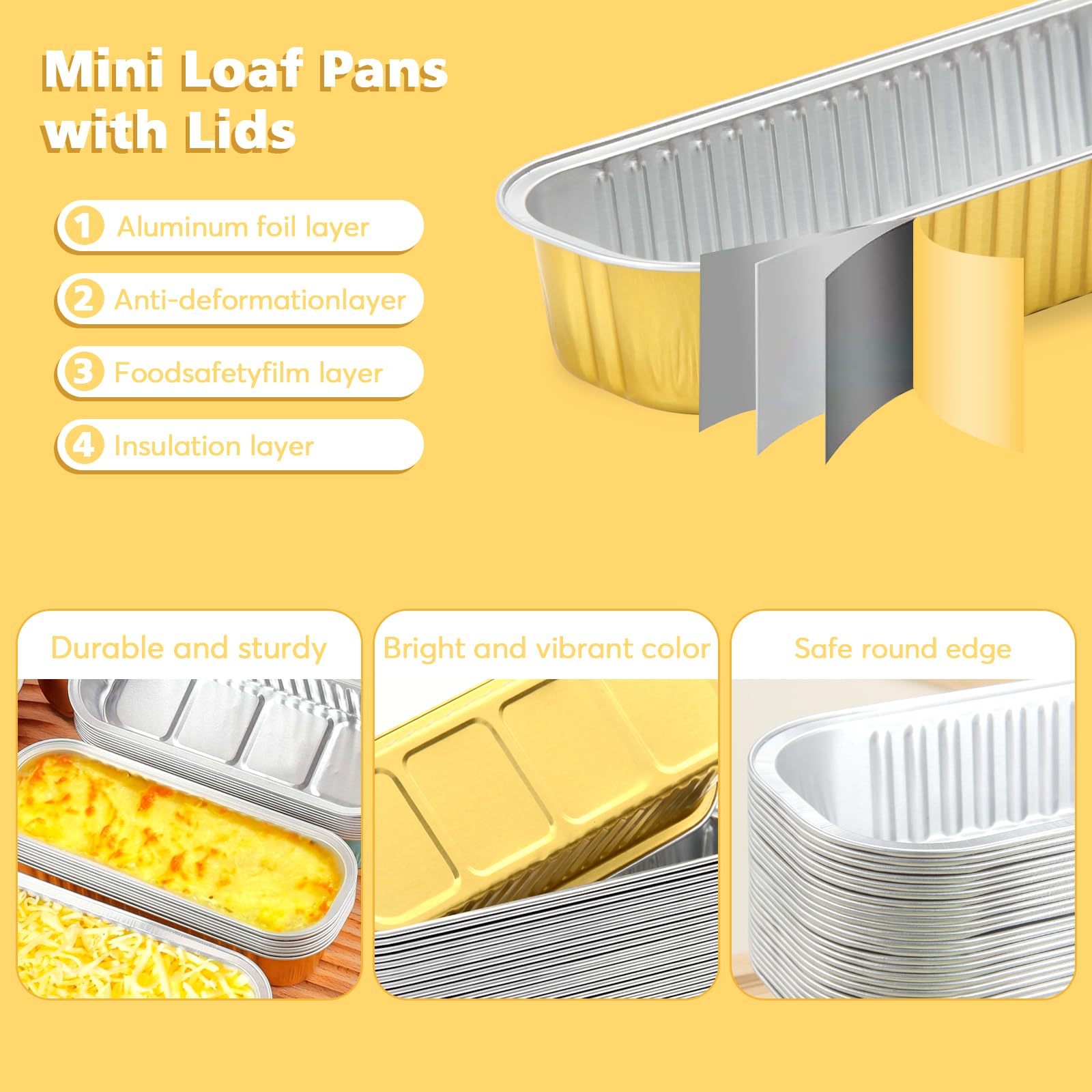 Ruckae mini loaf pans with clear lids showing freshness and portability.
