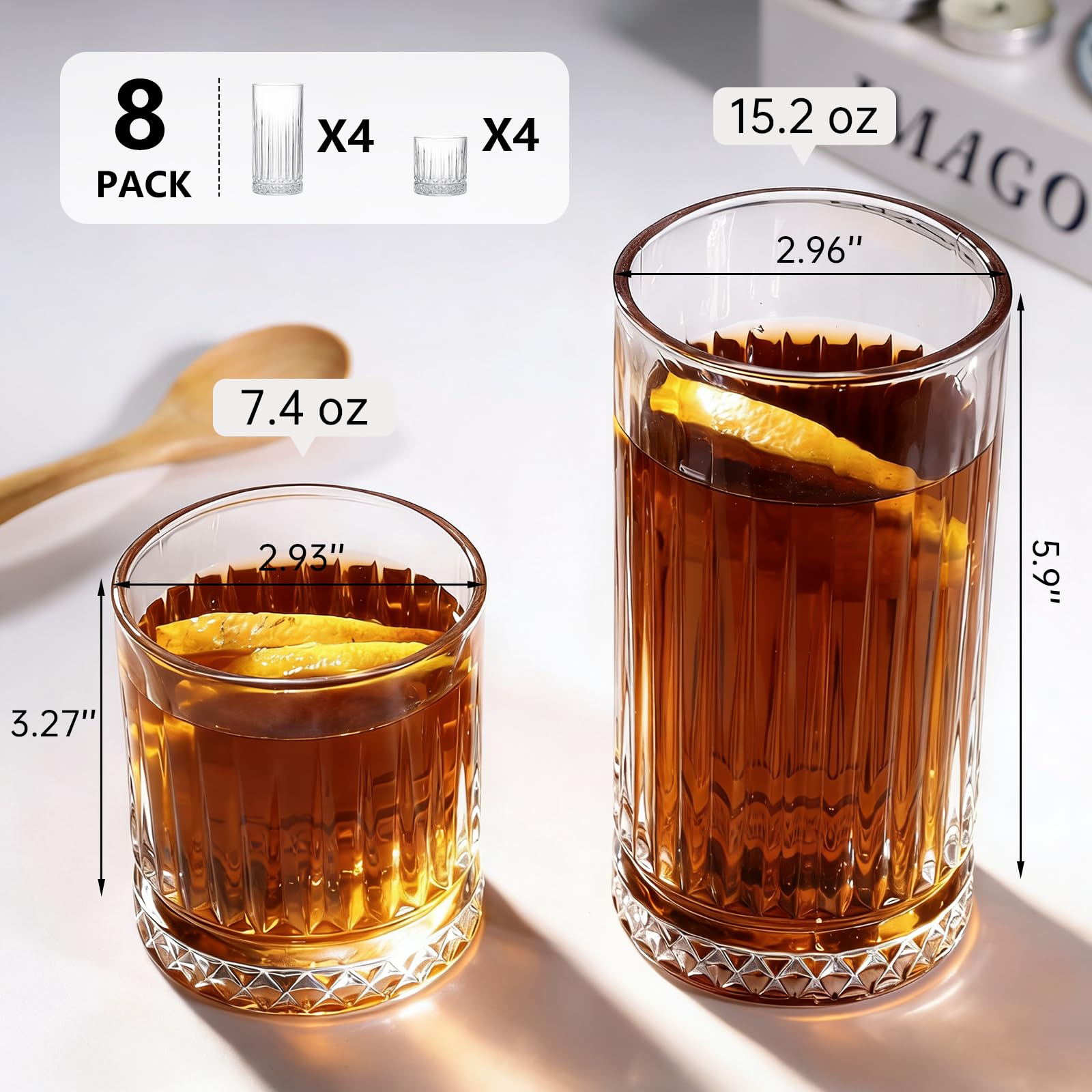 Ruckae dishwasher-safe glassware preserves clarity after many cycles.