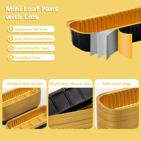Ruckae disposable spoons paired with mini loaf pans for easy serving.