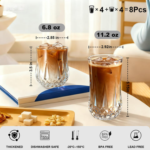 Ruckae 15.2oz clear glass for tall pours and cocktails