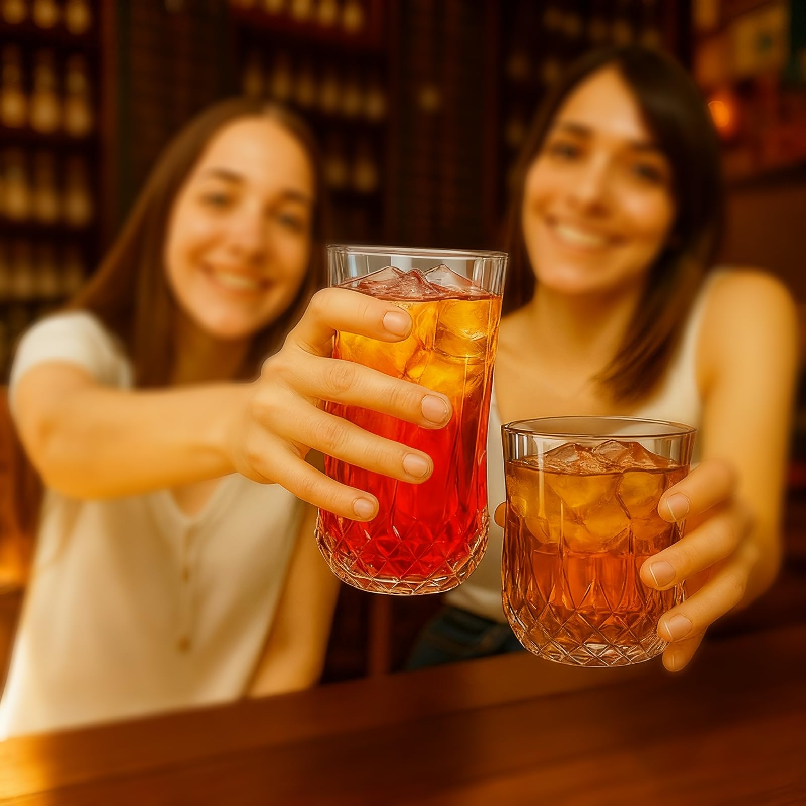 Ruckae glasses versatile for water to cocktails