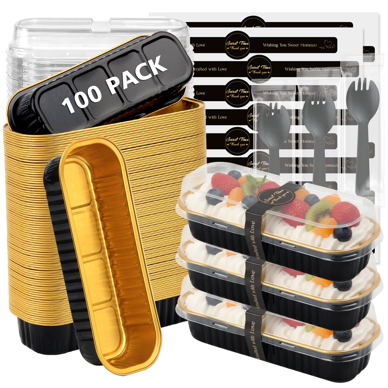 Ruckae mini loaf pans with lids for neat, portioned bakes.